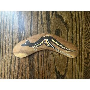 Vintage Bunabiri Australian Hand Carved Wooden Boomerang from Native Timbers 6"